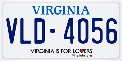VA license plate VLD4056