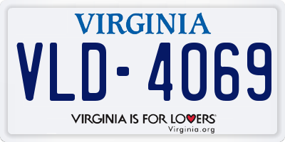 VA license plate VLD4069