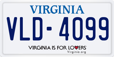 VA license plate VLD4099