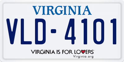 VA license plate VLD4101