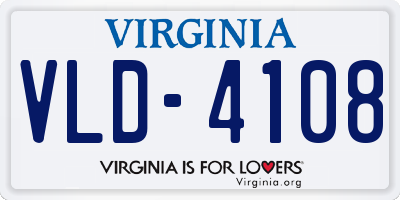 VA license plate VLD4108
