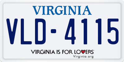 VA license plate VLD4115