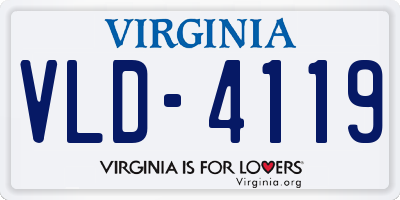 VA license plate VLD4119