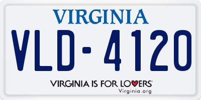 VA license plate VLD4120