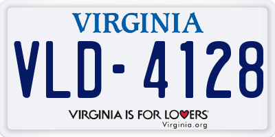 VA license plate VLD4128