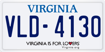 VA license plate VLD4130