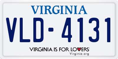 VA license plate VLD4131