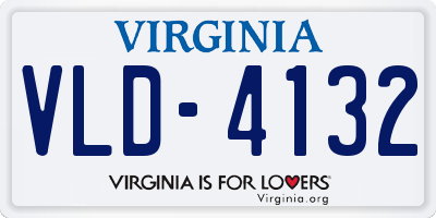 VA license plate VLD4132