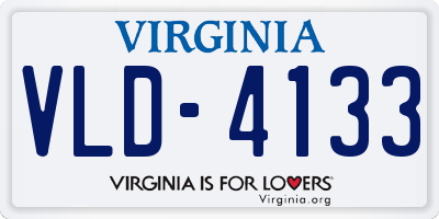 VA license plate VLD4133