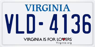 VA license plate VLD4136