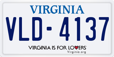 VA license plate VLD4137