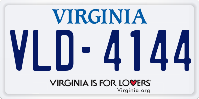 VA license plate VLD4144