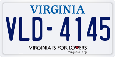VA license plate VLD4145