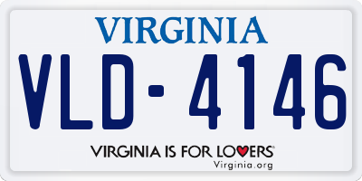 VA license plate VLD4146