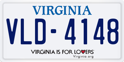 VA license plate VLD4148