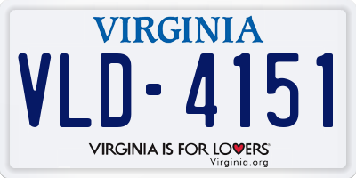 VA license plate VLD4151