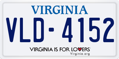 VA license plate VLD4152