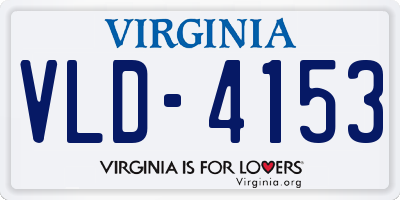 VA license plate VLD4153
