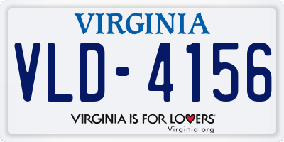 VA license plate VLD4156