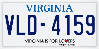 VA license plate VLD4159