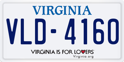 VA license plate VLD4160