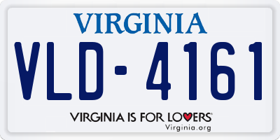 VA license plate VLD4161