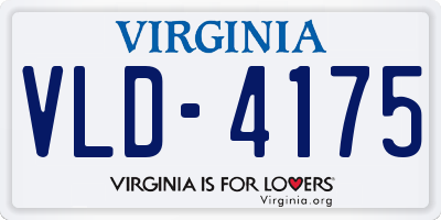 VA license plate VLD4175
