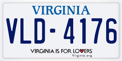 VA license plate VLD4176
