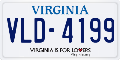 VA license plate VLD4199