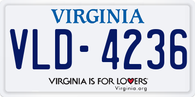 VA license plate VLD4236
