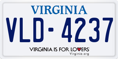 VA license plate VLD4237