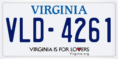VA license plate VLD4261