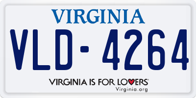 VA license plate VLD4264