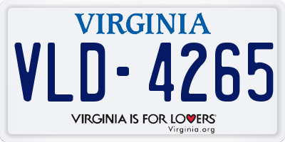 VA license plate VLD4265