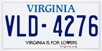 VA license plate VLD4276