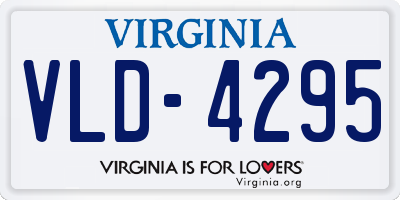 VA license plate VLD4295