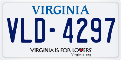 VA license plate VLD4297