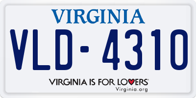 VA license plate VLD4310