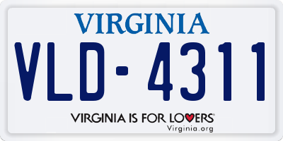 VA license plate VLD4311