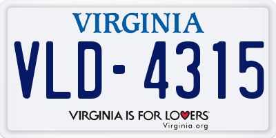 VA license plate VLD4315