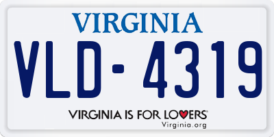 VA license plate VLD4319