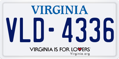 VA license plate VLD4336