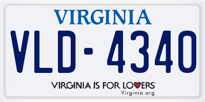 VA license plate VLD4340