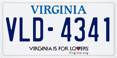 VA license plate VLD4341