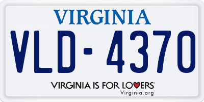 VA license plate VLD4370