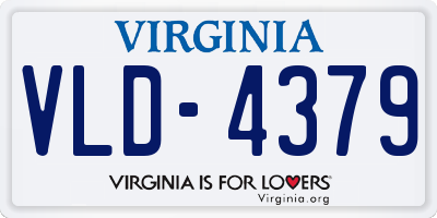 VA license plate VLD4379