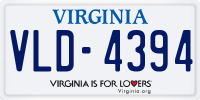 VA license plate VLD4394
