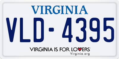 VA license plate VLD4395