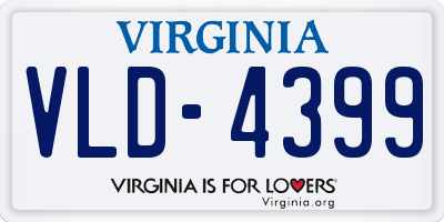 VA license plate VLD4399