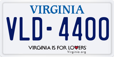 VA license plate VLD4400